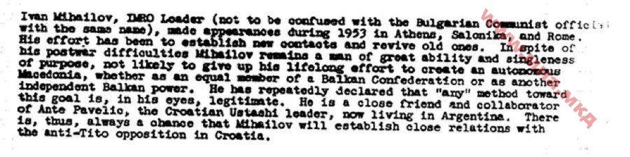 1953 « 2005_CIA – IMRO Leader Mihailov Visits Greece, Turkey, Italy