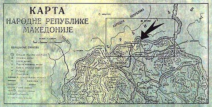 1948_српска Карта Народне Републике Македоније (со Прохор Пчињски во границите на Македонија)