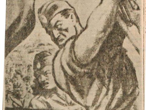 1948—1949_Граѓанска војна - партизански цртеж 'во Вичо ...'